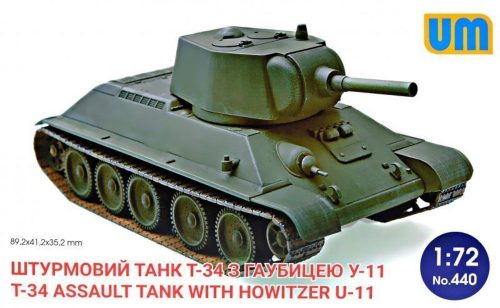 Unimodels T-34 Assault tank with howitzer U-11 1:72 (UM440)