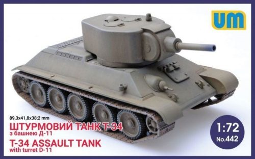 Unimodels T-34 Assault tank with turret D-11 1:72 (UM442)