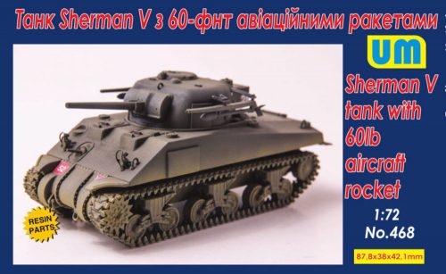 Unimodels Sherman V Tank with 60lb aircraft rocket 1:72 (UM468)