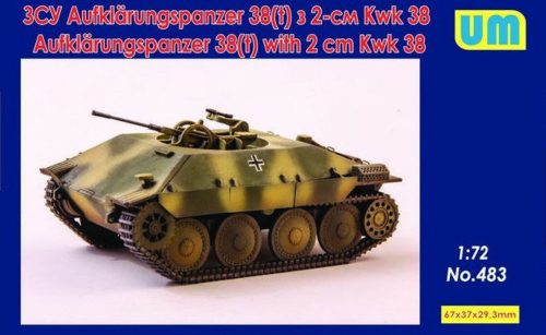 Unimodels Aufklarungspanzer 38(t) with 2cm Kwk38 1:72 (UM483)