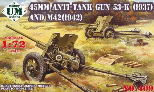 Unimodels 45mm Antitank guns 53-K (1937) and M42 (1942) 1:72 (UMT409)