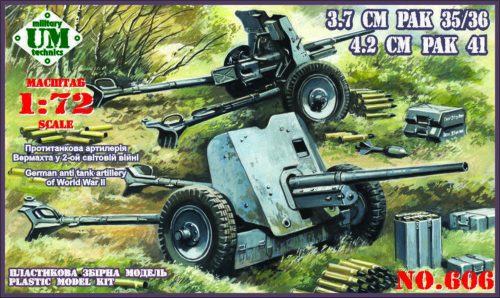 Unimodels German Antitank guns 3.7cm PAK 35/36 and 4.2cm PAK 41 1:72 (UMT606)