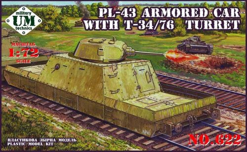 Unimodels Pl-43 armored car with T-34/76 turret 1:72 (UMT622)