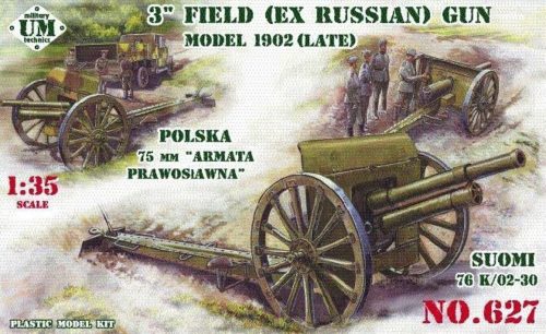 Unimodels 3inch (ex Russian) field gun, 1902(late) 1:35 (UMT627)