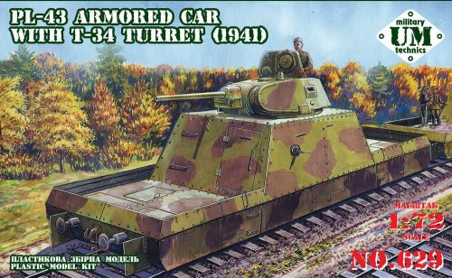 Unimodels PL-43 armored car with T-34 turret, 1941 1:72 (UMT629)