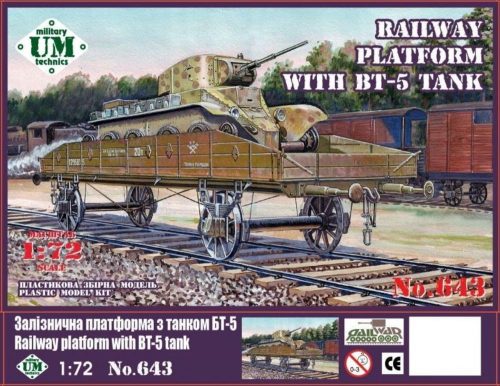 Unimodels Railway platform with BT-5 tank 1:72 (UMT643)