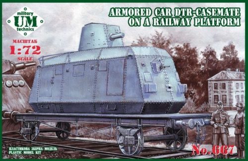 Unimodels Armored car DTR-casemate on railway plat 1:72 (UMT667)