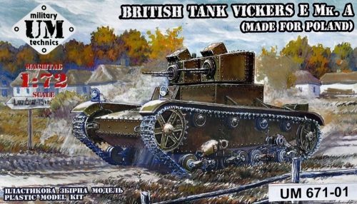 Unimodels Vickers E Mk.A British tank(made f.Polan plastic tracks 1:72 (UMT671-01)